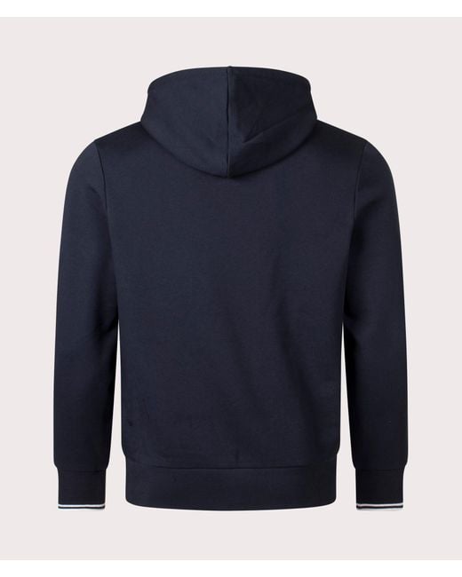 Fred Perry Blue Twin Tipped Hoodie for men