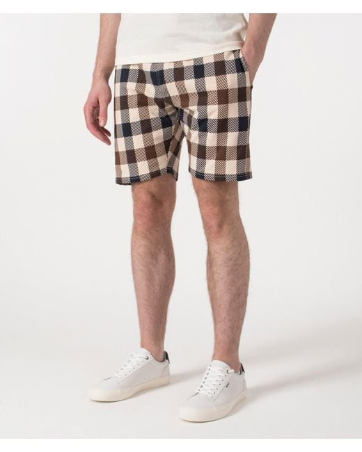 Aquascutum Natural Macro Club Check Short Pants for men