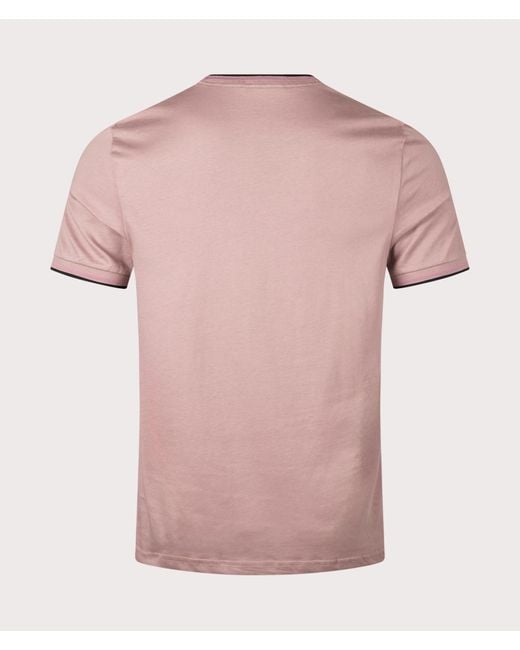 Fred Perry Pink Twin Tipped T-shirt for men