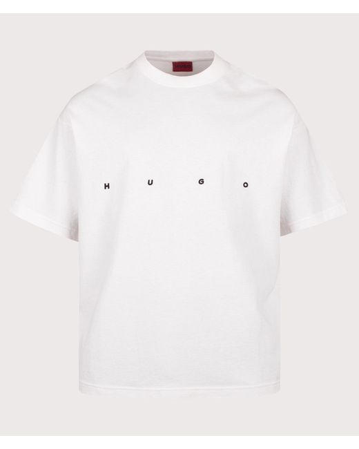 HUGO White Oversized Dariso T-Shirt for men