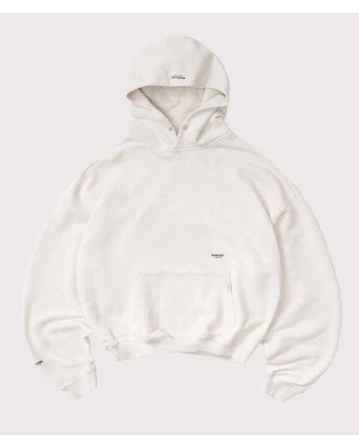 Represent White Oversized Micro Owners Club Hoodie for men