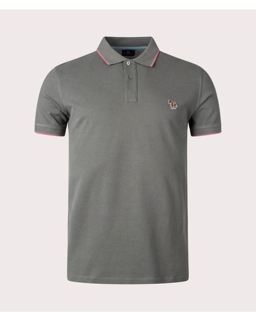 PS by Paul Smith Gray Zebra Badge Polo Shirt for men