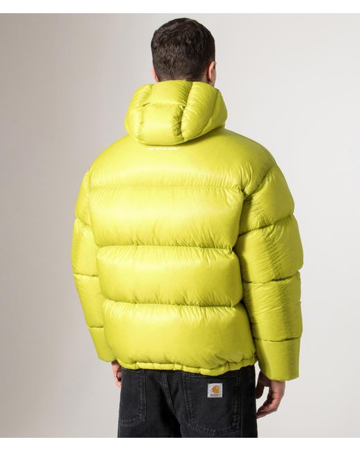 MKI Miyuki-Zoku Yellow Translucent Hooded Bubble Jacket for men