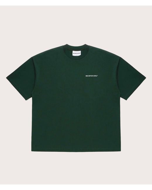 MKI Miyuki-Zoku Green Oversized Uniform T-Shirt for men