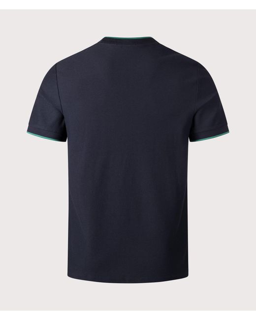 Fred Perry Blue Regular Fit Pocket Detail Piqué T-Shirt for men