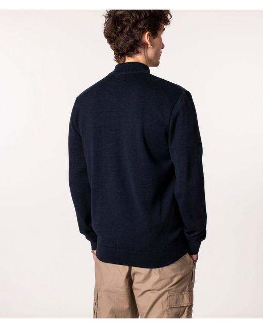Barbour Blue Zip Through Carn Baffle Hybrid Jacket for men