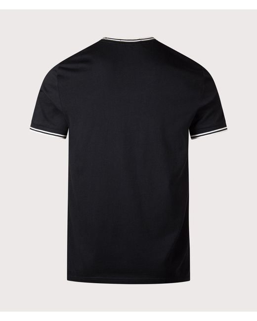 Fred Perry Black Regular Fit Twin Tipped T-Shirt for men