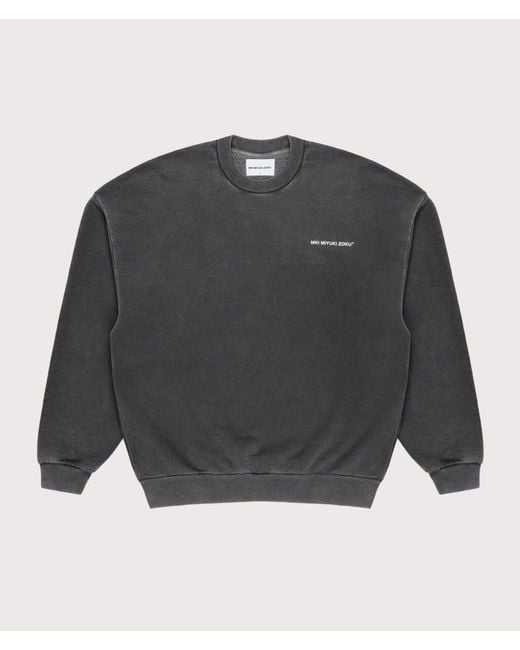 MKI Miyuki-Zoku Gray Oversized Uniform Crewneck Sweatshirt for men