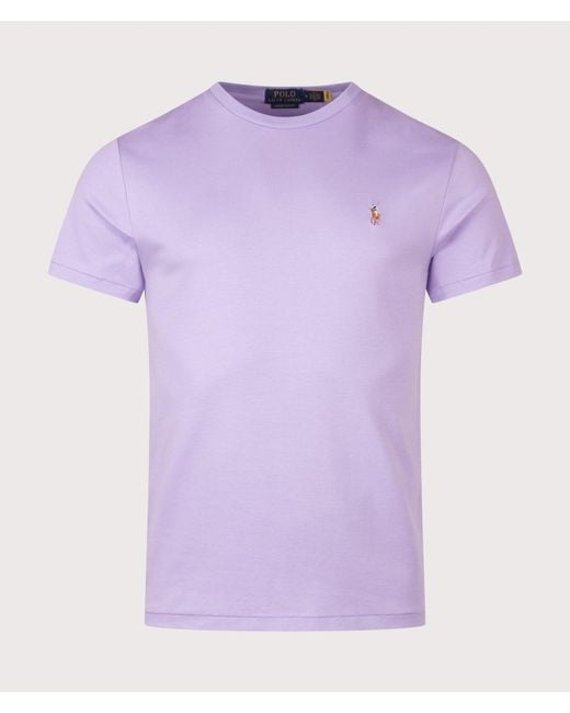 Polo Ralph Lauren Purple Custom Slim Fit Pima T-Shirt for men
