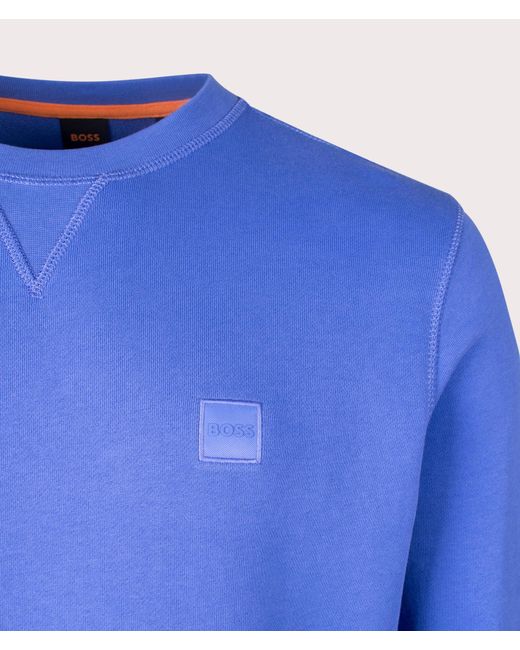 Boss Blue Relaxed Fit Westart Sweatshirt for men