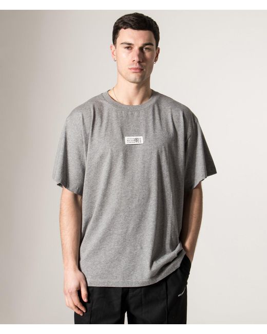 MM6 by Maison Margiela Gray Numeric Cotton T-Shirt for men