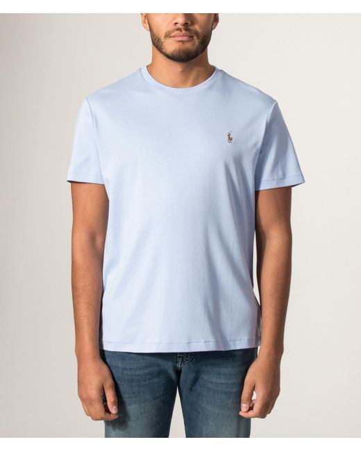 Polo Ralph Lauren Blue Custom Slim Fit Pima T-Shirt for men
