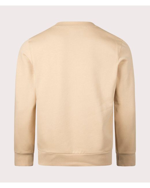 Lacoste Natural Relaxed Fit Brushed Cotton Sweatshirt for men