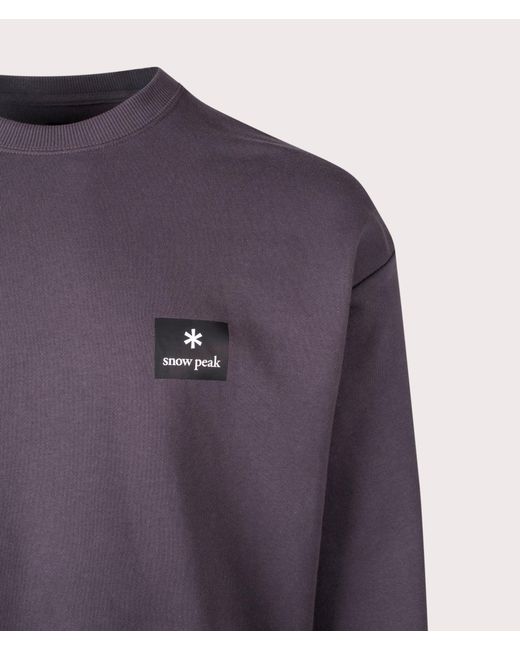 Snow Peak Purple Square Logo Sweatshirt for men