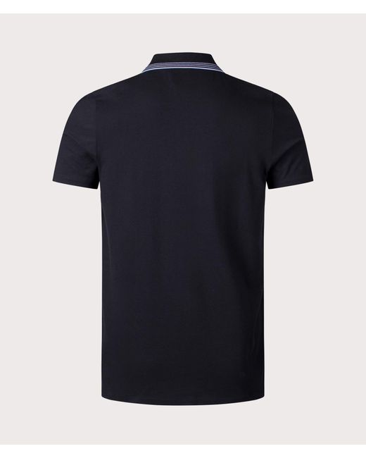 PS by Paul Smith Black Zip Neck Polo Shirt for men