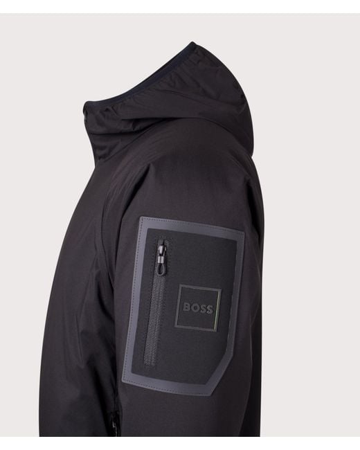 Boss Blue Regular Fit Lite-X Hooded Jacket for men