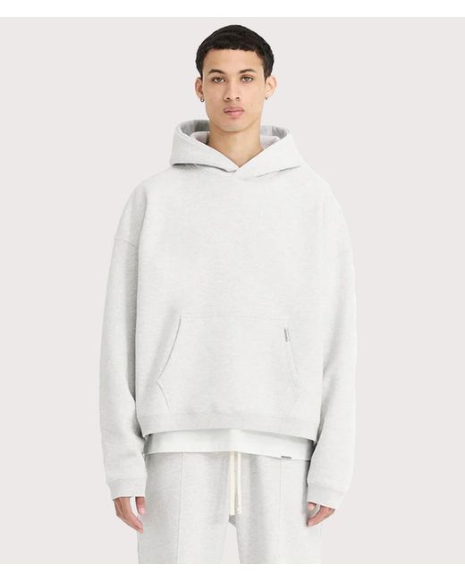 Represent White Oversized Initial Boxy Hoodie for men