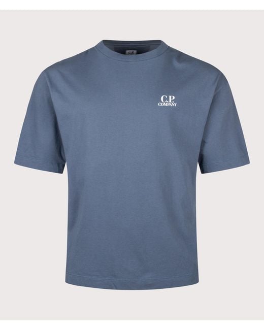 C P Company Blue Regular Fit 30/1 Jersey British Sailor T-Shirt for men