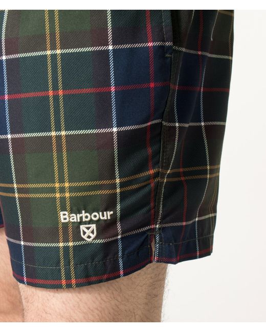 Barbour Blue Tartan Swim Shorts for men