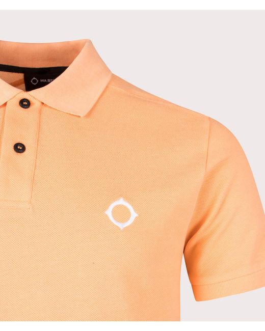 Ma Strum Orange Pique Polo Shirt for men