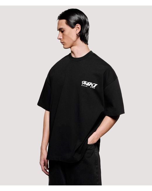 MKI Miyuki-Zoku Black Box Fit Stack T-Shirt for men