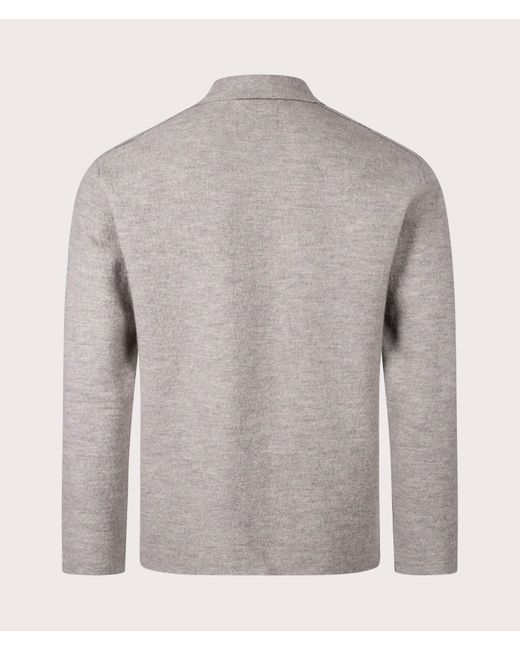 NN07 Gray Jonas Boiled Wool Overshirt for men