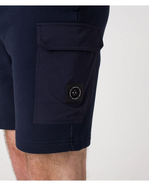Marshall Artist Blue Aksu Jersey Cargo Shorts for men
