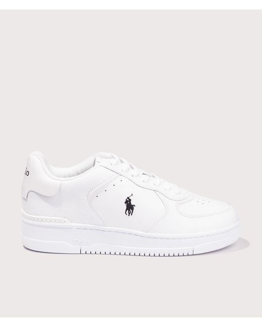 Polo Ralph Lauren White Leather Court Master Trainers for men