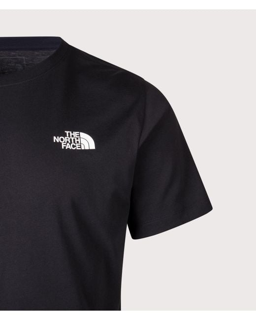 The North Face Black Regular Fit Vertical Graphic T-Shirt for men