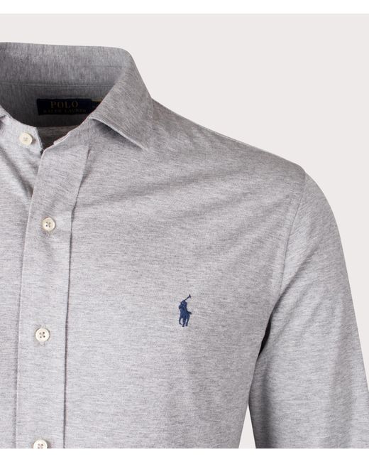 Polo Ralph Lauren Gray Estate Collar Jersey Shirt for men
