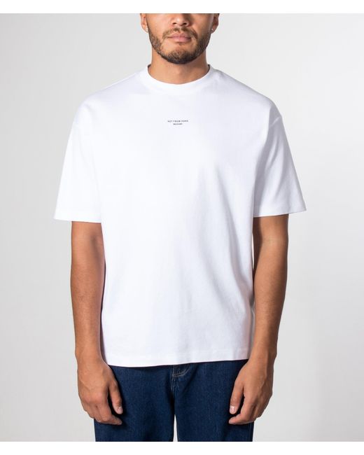 Drole de Monsieur White Le T-Shirt Slogan Classique for men