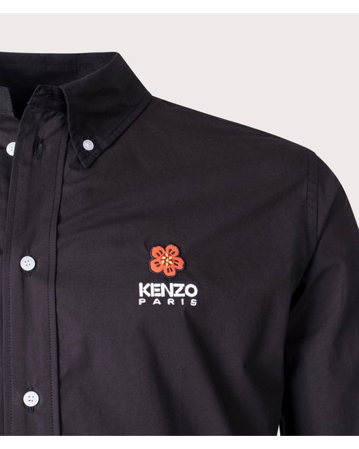 KENZO Blue Boke Flower Crest Casual Shirt for men