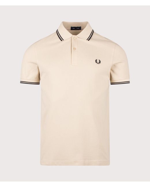 Fred Perry Natural Regular Fit Twin Tipped Polo Shirt for men