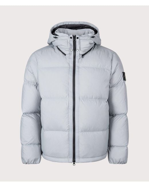 Stone Island Blue Matt Ripstop Cordura Advanced Fabrics Puffer Jacket for men