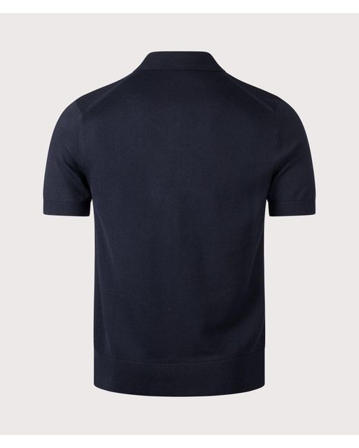 Fred Perry Blue Regular Fit Knitted Polo Shirt for men