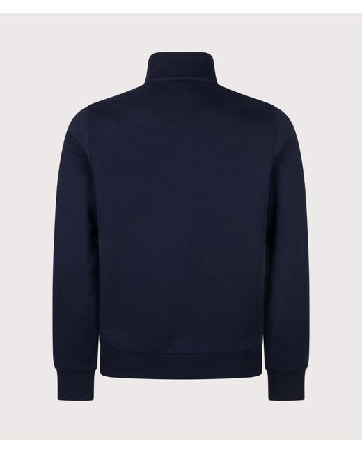 Lacoste Blue Regular Fit Zip Through Sweatshirt for men