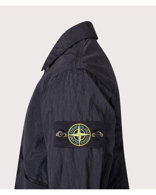 Stone Island Blue Warp Rib Nylon-Tc Jacket for men