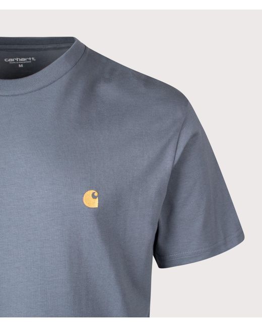 Carhartt Blue Loose Fit Chase T-Shirt for men