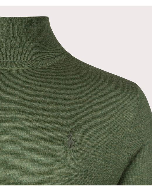 Polo Ralph Lauren Green Wool Turtleneck Jumper for men