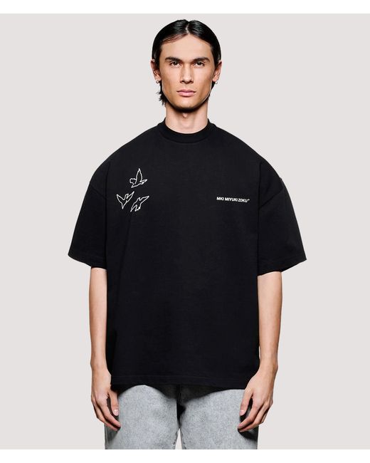MKI Miyuki-Zoku Black Box Fit Flight T-Shirt for men