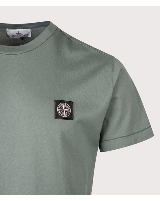 Stone Island Green Slim Fit 60/2 Cotton Jersey T-Shirt for men