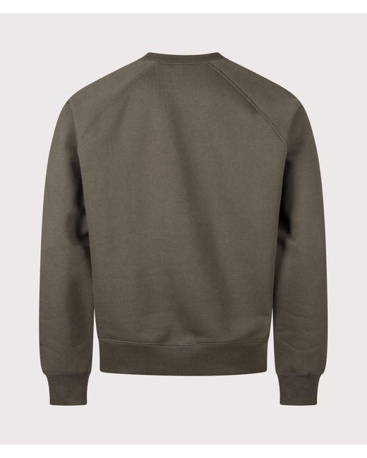 Carhartt Green Regular Fit Chase Sweatshirt for men