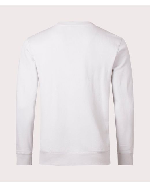 Boss White Relaxed Fit Westart Sweatshirt for men