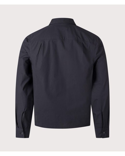 Fred Perry Blue Regular Fit Zip Through Poplin Overshirt for men