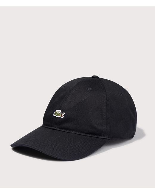 Lacoste Black Cotton Twill Cap for men