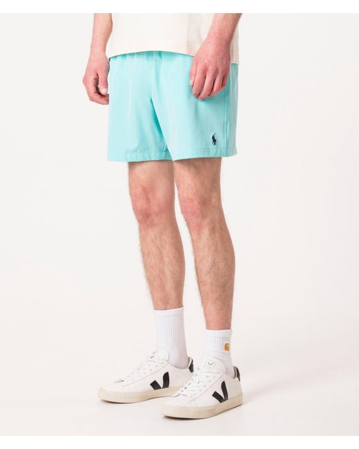 Polo Ralph Lauren Green Regular Fit Traveler Mid Trunks for men
