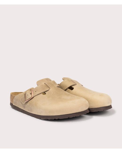 Birkenstock Natural Boston Oiled Leather Clogs for men