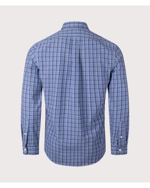 Polo Ralph Lauren Custom Fit Brushed Oxford Shirt in Blue for Men | Lyst UK