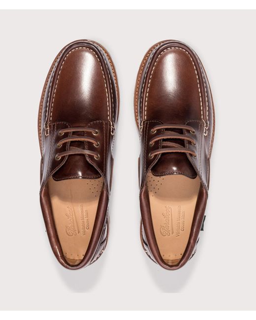 Paraboot Brown Briac Smooth Leather Shoes for men