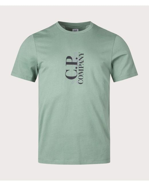 C P Company Green 30/1 Jersey British Sailor T-shirt for men